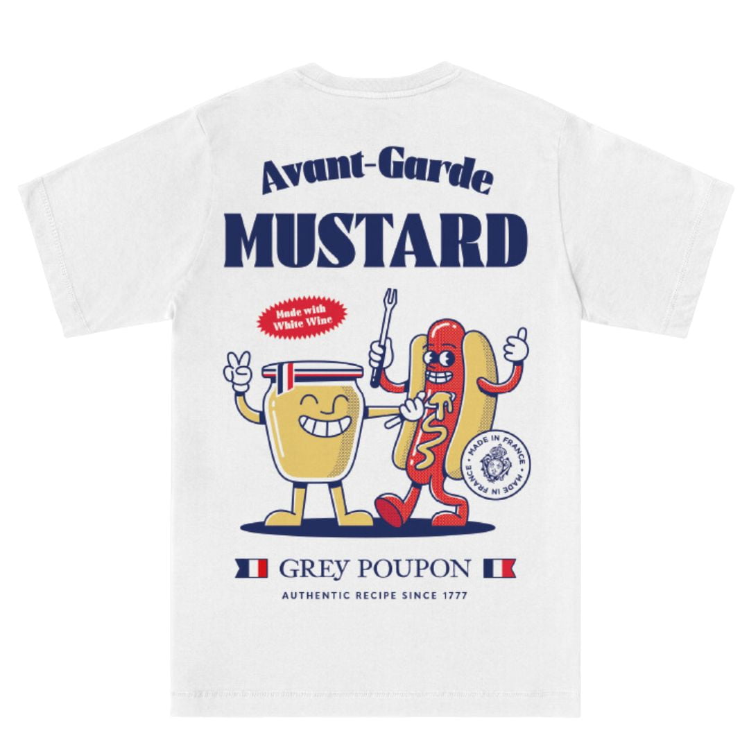 Avant-Garde Mustard T-shirt - White