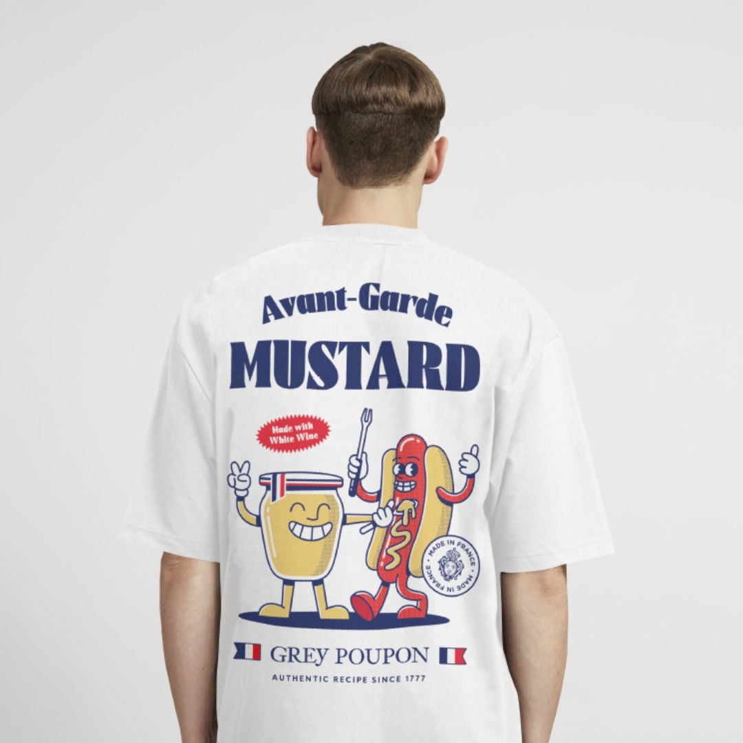 Avant-Garde Mustard T-shirt - White